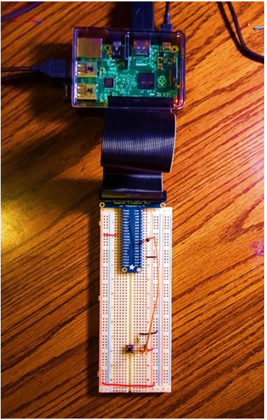 Test Circuit Wired to Solderless Breadbaord